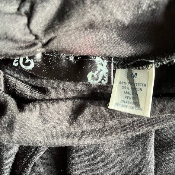 Mandee Pleated Half Sleeves Turtleneck Top Black Sz M - Picture 16 of 16